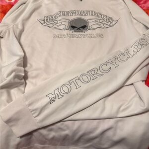 Harley-Davidson Cream Long Sleeve with Skull Design